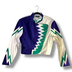 Silver Mesa Womens Sz XL‎ Suede Accent Jacket Western Show Rodeo Equestrian